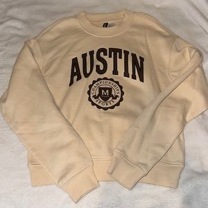 Cream crew neck